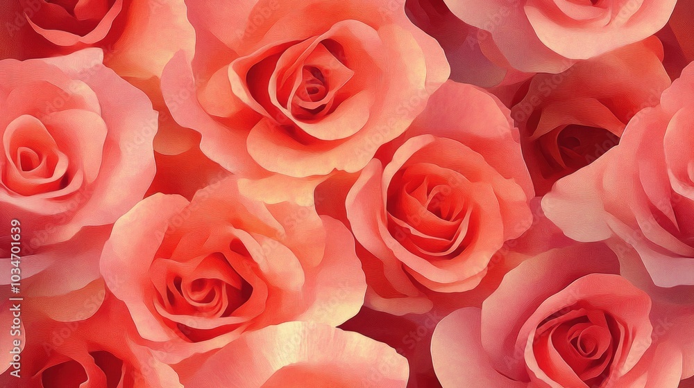 Seamless background of roses in a watercolor style Seamless background of roses in a watercolor style