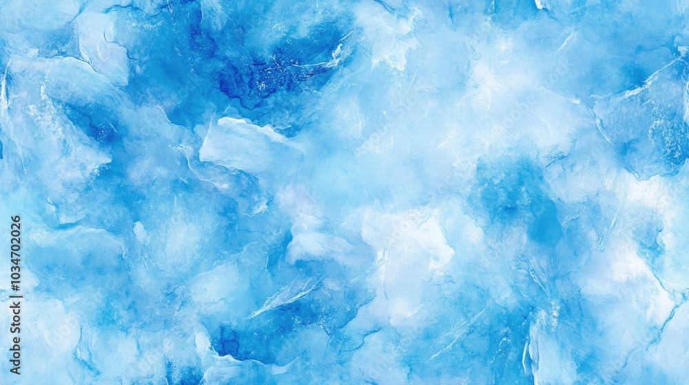 Blue Tie Dye Shiny Watercolor in Blue Shimmering Texture Turquoise Glow Bright Ice Effect Blue Icy Glitter Sparkling Ice Bright Azure Ice Abstract Water Paint Ocean Inspired Nature Cyan Sea Waterc