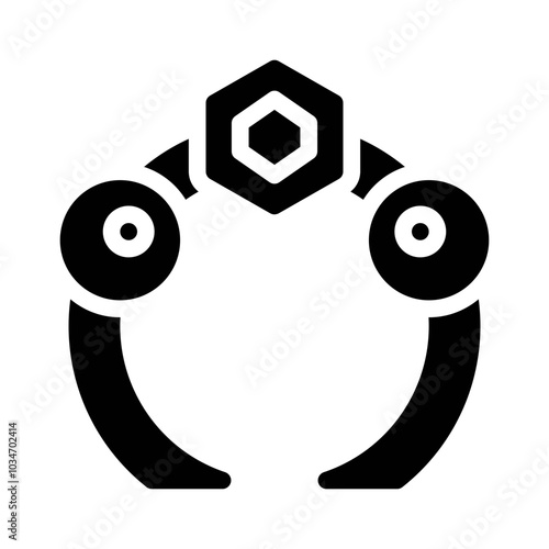 Pearl Brooch glyph icon