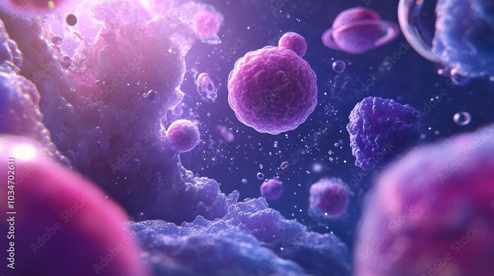 Fototapeta premium Galaxy and nebula in a 3D cartoon rendering