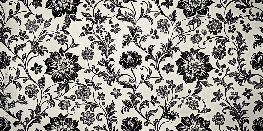 asymmetrical black leaves on white background floral pattern wallpaper asymmetrical black leaves on white background floral pattern wallpaper