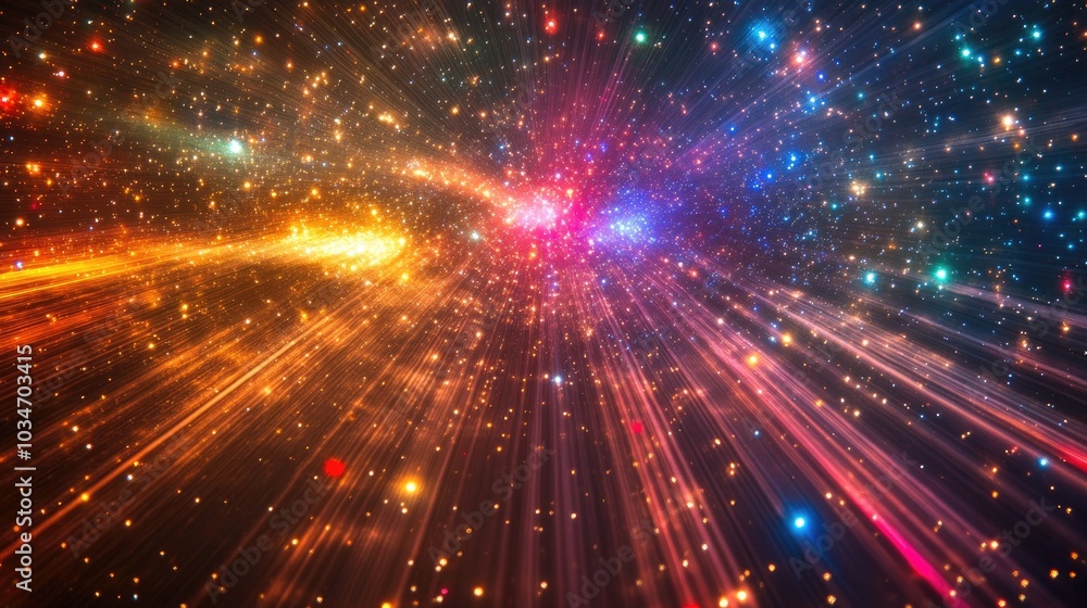 A vibrant cosmic backdrop featuring colorful laser lights ideal for wallpaper designs A vibrant cosmic backdrop featuring colorful laser lights ideal for wallpaper designs