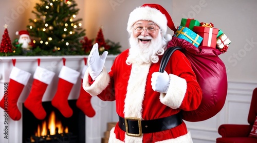 Santa Claus with Christmas gifts