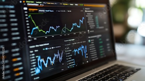 analyzing website traffic dat on digital dashboard showcasing key metrics and trends for strategic insights and optimization.illustration