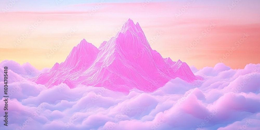 First light illuminates the peak of a majestic mountain, Mountain peak bathed in first light First light illuminates the peak of a majestic mountain, Mountain peak bathed in first light
