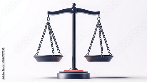 balanced scales with check marks symbolize fairness and equality comparison and evaluation.stock image