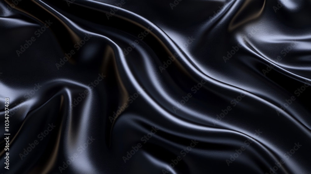 Fototapeta premium A glossy, pitch-black surface with delicate