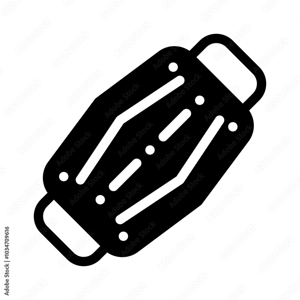 facemask or masker Icon. vector icon with glyph style facemask or masker Icon. vector icon with glyph style