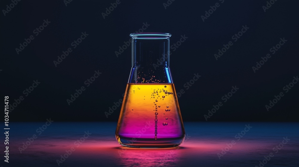 Multi-colored liquid compounds in a beaker, symbolizing diversity in pharmaceutical research Multi-colored liquid compounds in a beaker, symbolizing diversity in pharmaceutical research