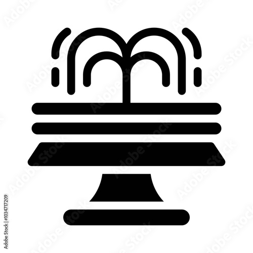 Water Fountain glyph icon