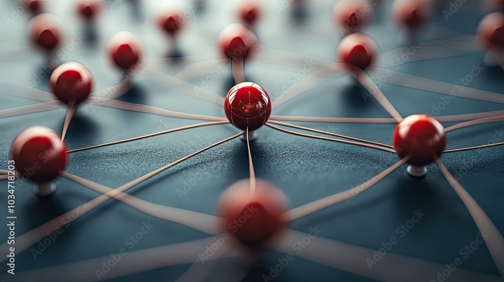 colored pins connected by lines on white background representing network architecture and interconnected systems.image colored pins connected by lines on white background representing network architecture and interconnected systems.image