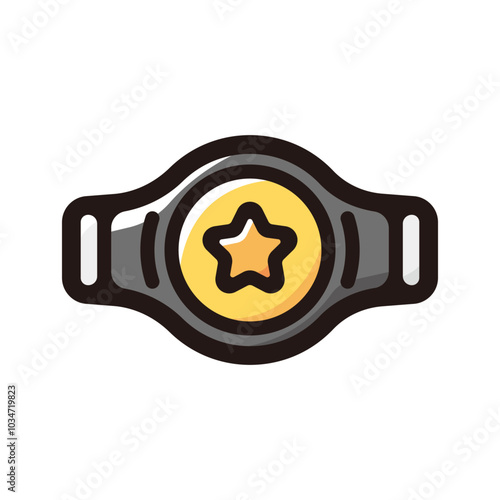 Championship belt outline icon for graphic design, apps and websites