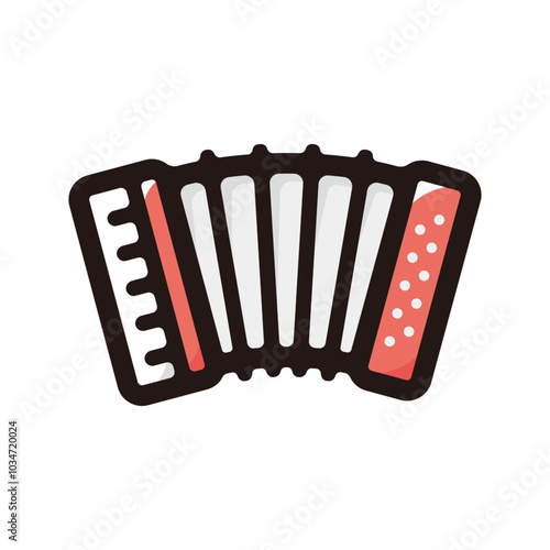 Accordion outline icon for graphic design, apps and websites