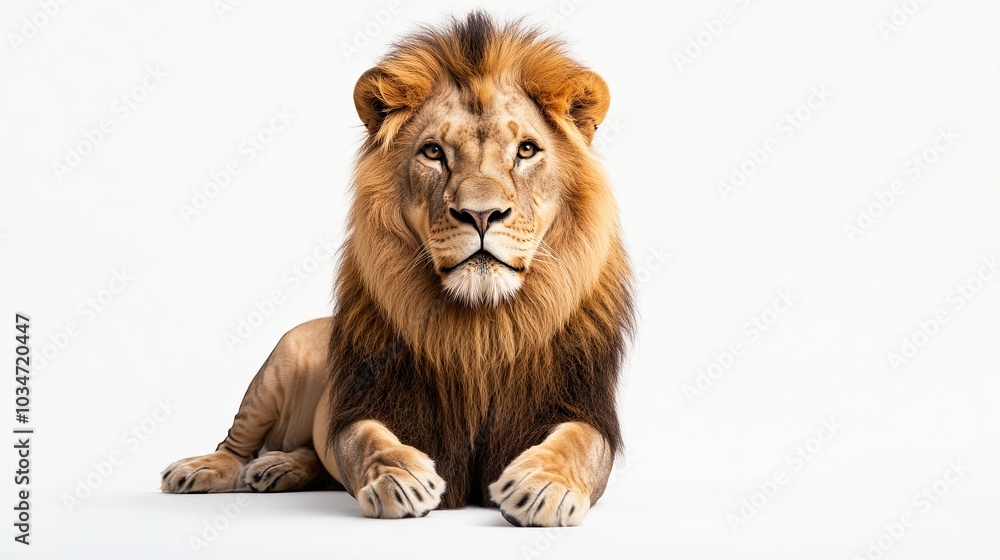 Obraz premium lion isolated on white background