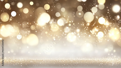 Elegant New Year background with sparkling lights, soft gradients, and festive gold accents for a stylish celebration.