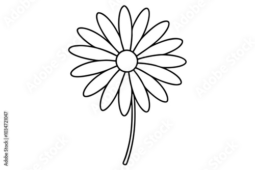 Chamomile | isolated vector silhouette illustration on white background