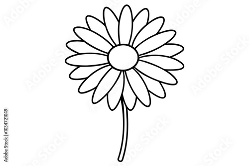 Chamomile | isolated vector silhouette illustration on white background