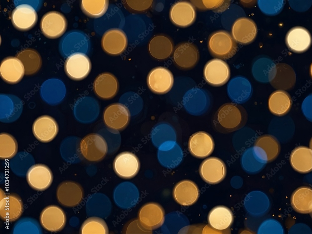 Beautiful blue and yellow bokeh blur lights on a dark background, perfect for party banners, Christmas wishes, and festive celebrations. Beautiful blue and yellow bokeh blur lights on a dark background, perfect for party banners, Christmas wishes, and festive celebrations.