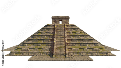 3d render mayan temple ruins pyramid  photo