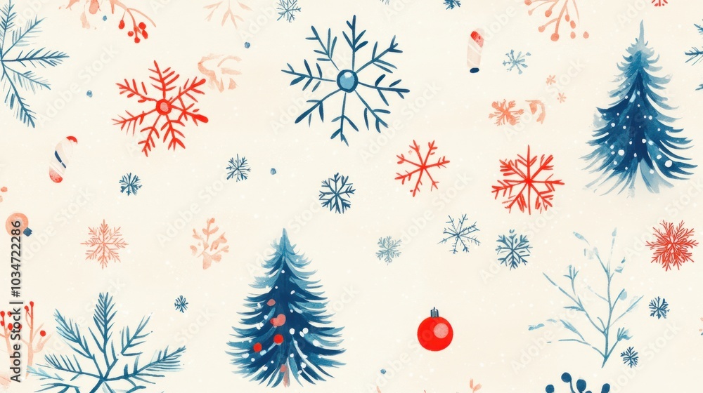 Hand-drawn Christmas background featuring cute, whimsical holiday illustrations and snowflakes, perfect for a festive scene. Hand-drawn Christmas background featuring cute, whimsical holiday illustrations and snowflakes, perfect for a festive scene.