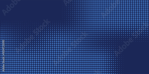 Wallpaper Mural Dark blue halftone dotted abstract background, big data pattern, technology or futuristic visualization, waveform dot texture, music backdrop. Torontodigital.ca