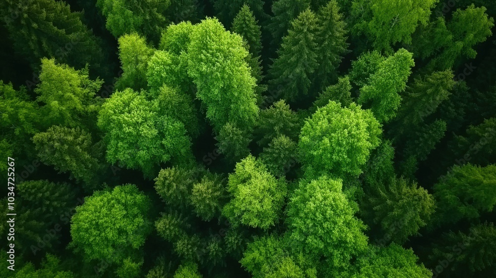 Aerial View of Lush Green Forest Canopy Aerial View of Lush Green Forest Canopy