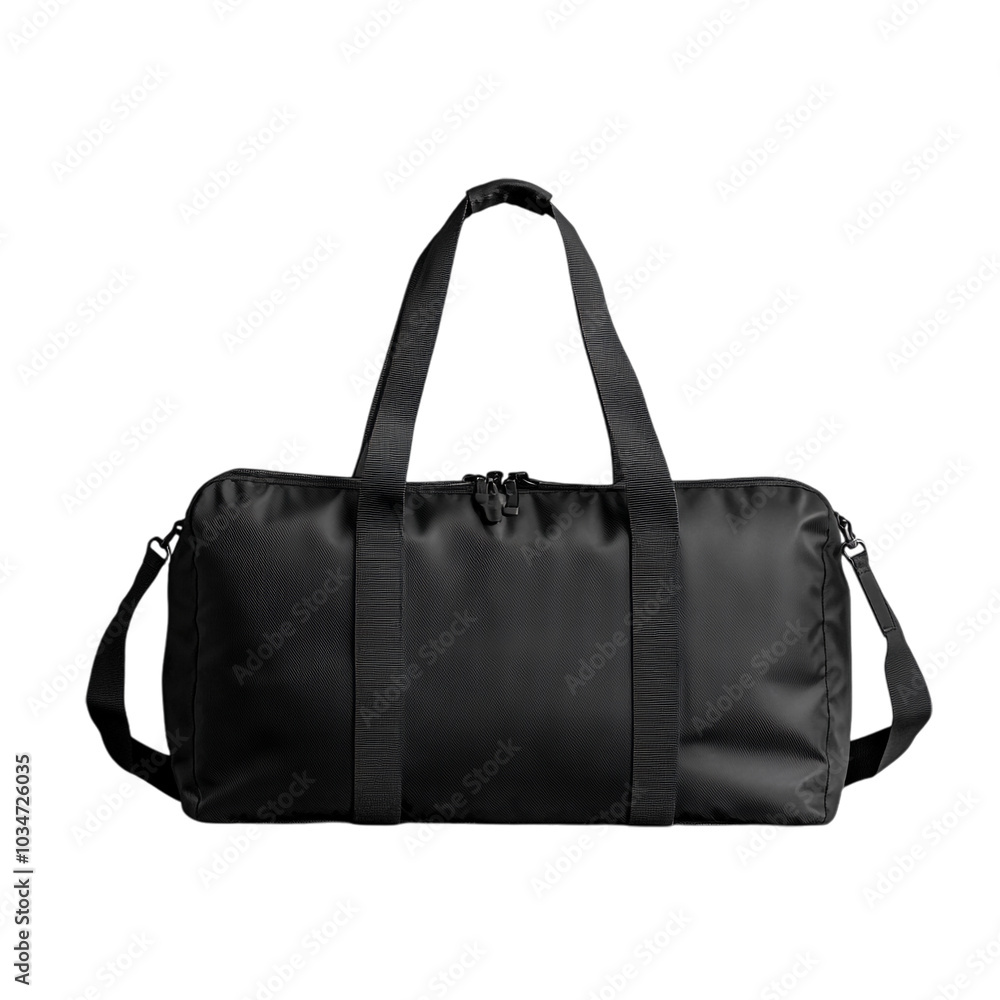 Gym bag on a transparent background displayed on a shelf Gym bag on a transparent background displayed on a shelf