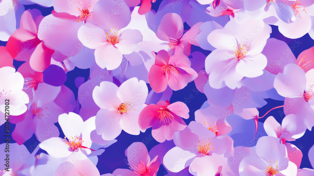 flowers print and plants print in pink blue white colored exotic seamless patchwork pattern. fashion trendy realistic blossom bloom background for fabric textile design wallpaper flowers print and plants print in pink blue white colored exotic seamless patchwork pattern. fashion trendy realistic blossom bloom background for fabric textile design wallpaper