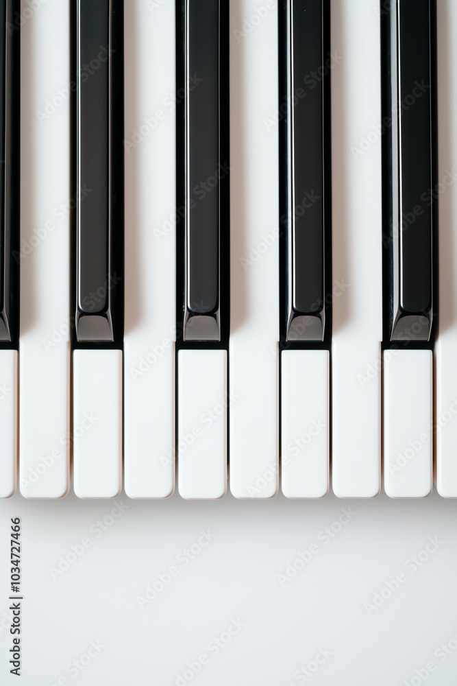 Piano keys, white isolate background Piano keys, white isolate background
