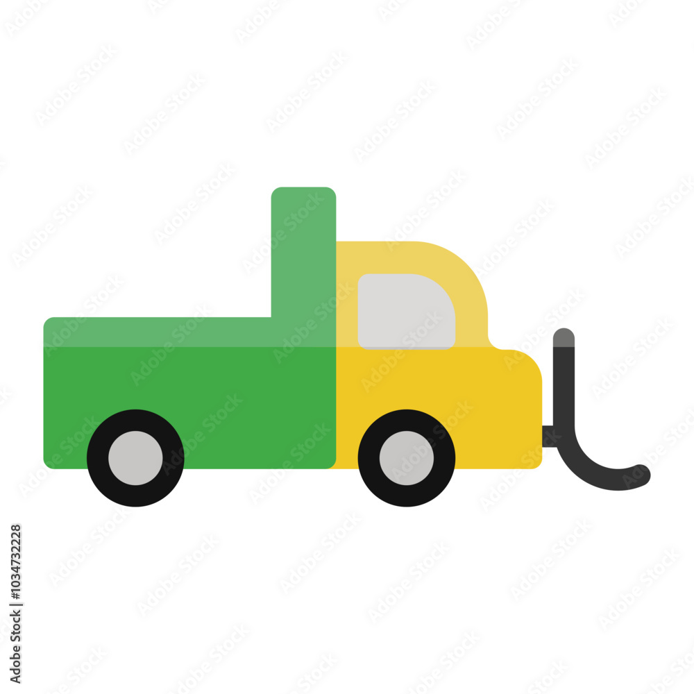 Snowplow icon in Color Fill. Flat style. Isolated on white Background Snowplow icon in Color Fill. Flat style. Isolated on white Background