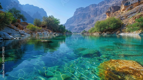 The beautiful Wadi Al-Disah in the Tabuk region is one of the most famous valleys in western Saudi Arabia