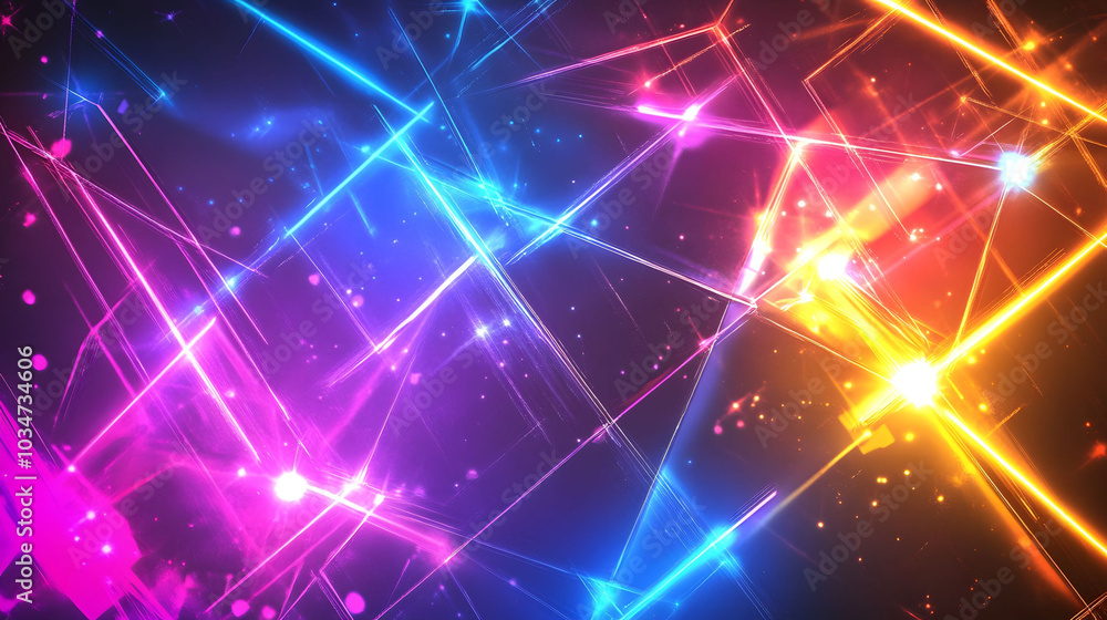 Neon Vibrance, an energetic abstract design featuring dynamic neon lights, perfect for a reggaeton game card backdrop. Neon Vibrance, an energetic abstract design featuring dynamic neon lights, perfect for a reggaeton game card backdrop.