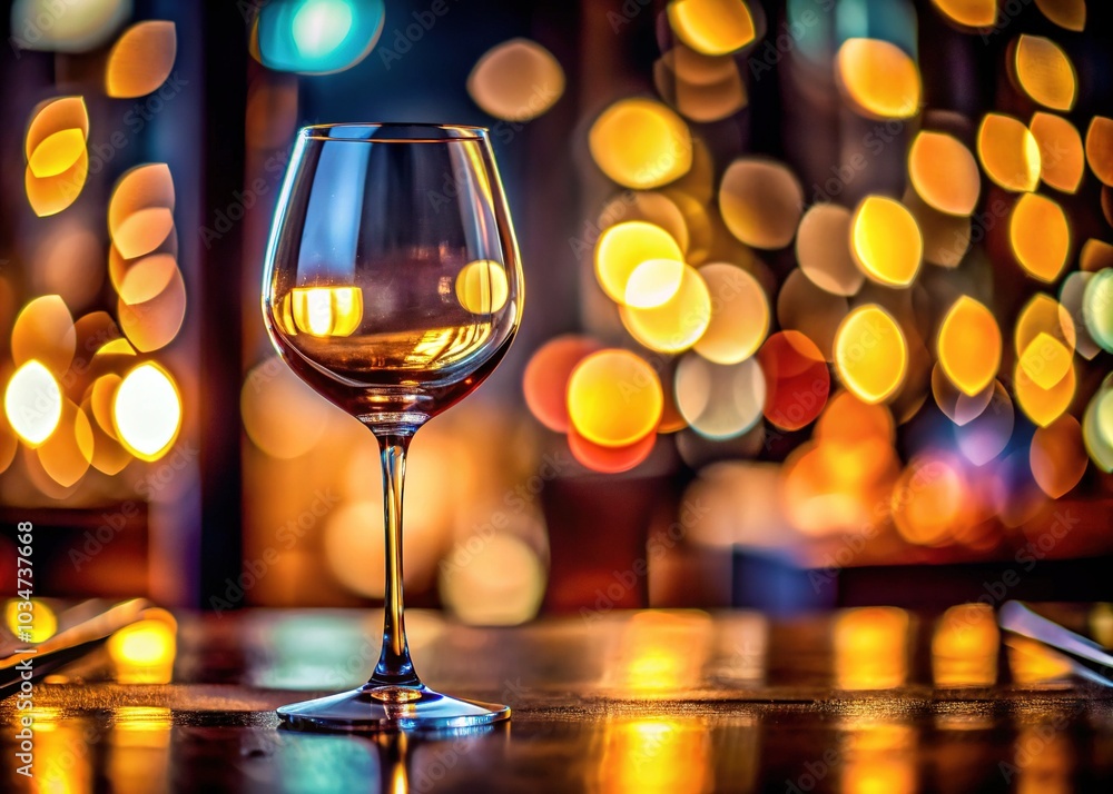 Empty Wine Glass in a Bar: A Moment of Reflection Empty Wine Glass in a Bar: A Moment of Reflection