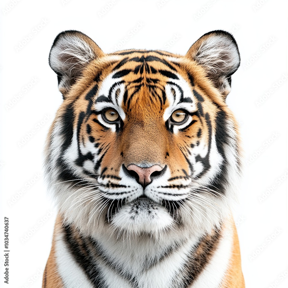 Fototapeta premium tiger isolated on white background