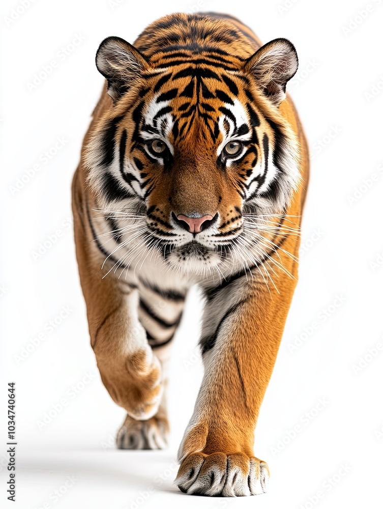 Fototapeta premium tiger isolated on white background