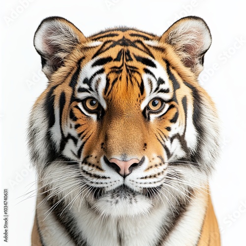 tiger isolated on white background photo