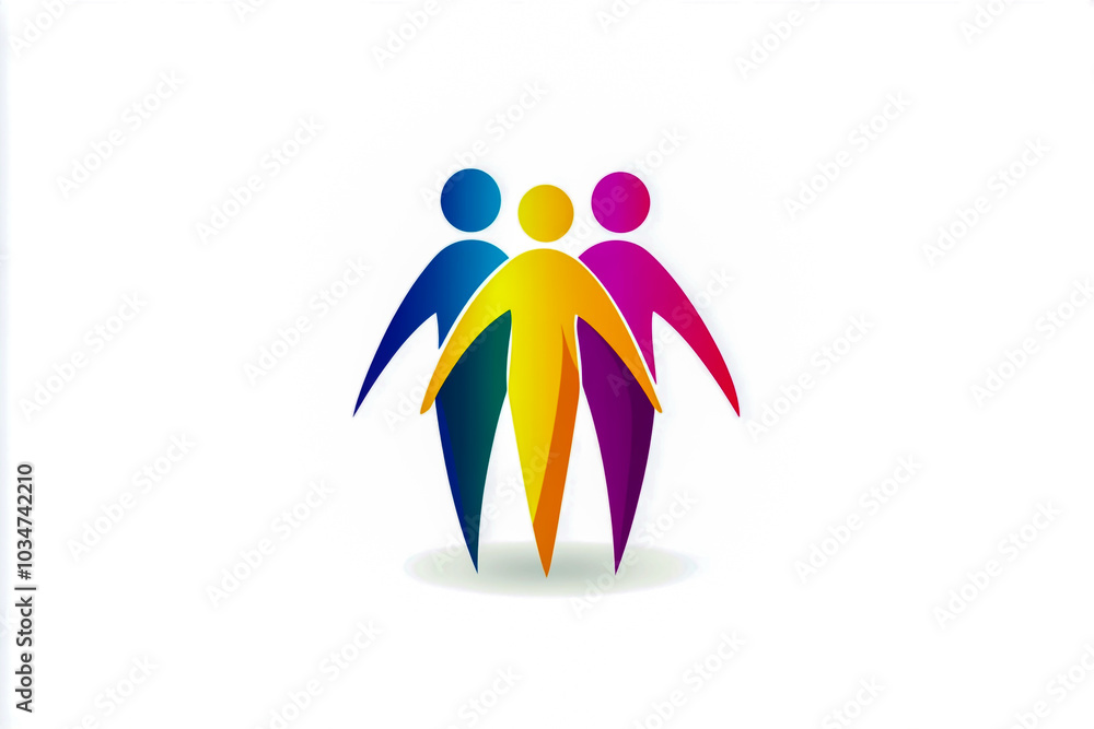 A simple, minimalistic vector illustration of a group of people on a white background. A simple, minimalistic vector illustration of a group of people on a white background.