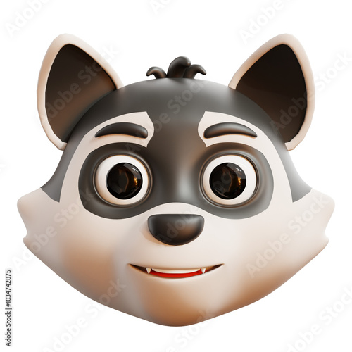 Raccoon 3D Illustration photo