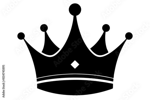 Crown Silhouette | isolated vector silhouette illustration on white background