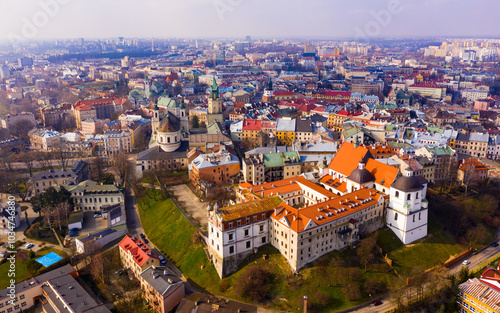Wallpaper Mural Panoramic view from the drone on the city Lublin. Poland Torontodigital.ca
