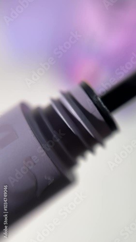 Footage video product microlens shoot detail brush lip tint purple bubble close up photo