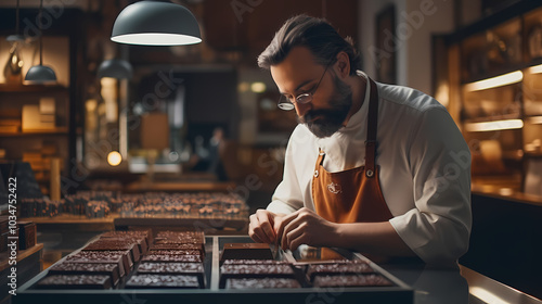 chef preparing chocolates