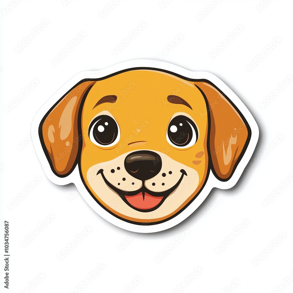 Cute Cartoon Dog Face - Adorable Puppy Illustration Cute Cartoon Dog Face - Adorable Puppy Illustration