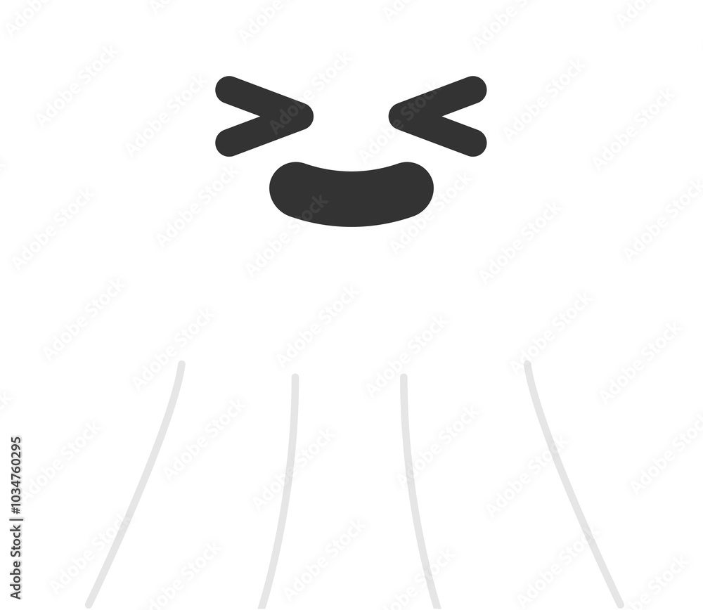 Color block cute halloween icons-ghost Color block cute halloween icons-ghost