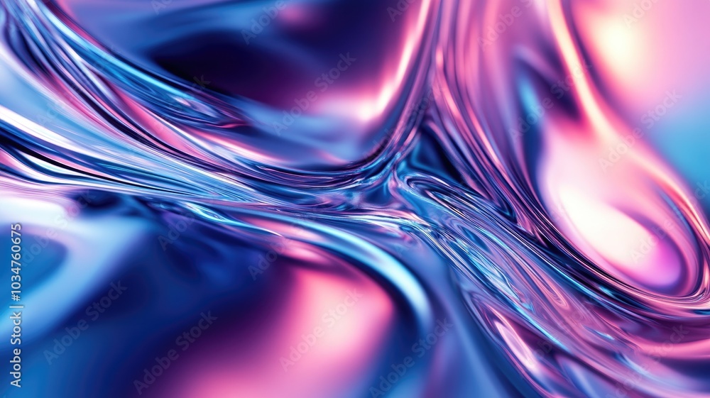 Abstract Swirling Blue and Pink Liquid Surface Abstract Swirling Blue and Pink Liquid Surface