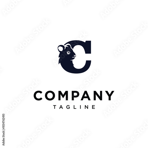 Letter C Quokka Logo Icon Vector