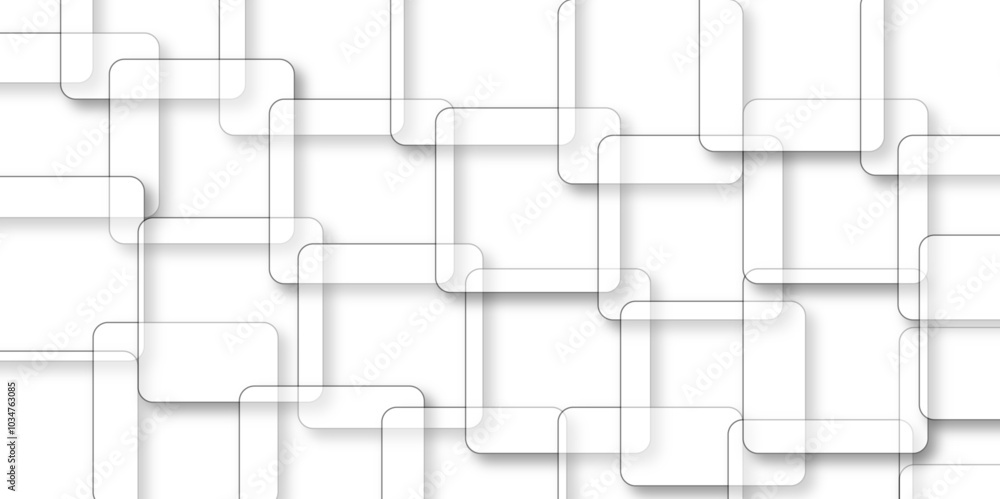 Abstract minimal geometric futuristic background. Abstract 3D Cube Pattern. White color technology concept geometric line vector background. Seamless Geometric Design: Abstract 3D Cube Pattern. Abstract minimal geometric futuristic background. Abstract 3D Cube Pattern. White color technology concept geometric line vector background. Seamless Geometric Design: Abstract 3D Cube Pattern.