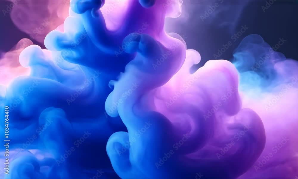 mesmerizing cloud of vibrant purple and blue smoke rises against a dark background, blending smoothly with soft pink hues. The abstract form creates a surreal and artistic visual effect mesmerizing cloud of vibrant purple and blue smoke rises against a dark background, blending smoothly with soft pink hues. The abstract form creates a surreal and artistic visual effect