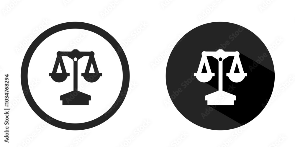Scales of justice logo. Scales of justice icon vector design black color. Stock vector. Scales of justice logo. Scales of justice icon vector design black color. Stock vector.