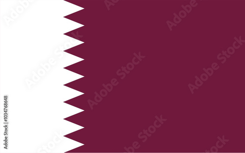 National flag of Qatar country vector banner illustration 